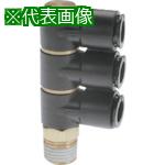 ■チヨダ チューブ継手 フジ トリプルバンジョー(樹脂) 6mm R1/8〔品番:6R01S3〕【8083785:0】[送料別途見積り][掲外取寄][店頭受取不可]