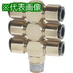 ■チヨダ チューブ継手 フジ トリプルバンジョー(金属) 8mm R1/4〔品番:802D3〕【8083855:0】 送料別途見積り 掲外取寄 店頭受取不可