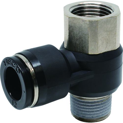 ■PISCO チューブフィッティング メスユニバーサルエルボチューブ12ネジ03〔品番:PHF1203〕【8095187:0】[店頭受取不可]