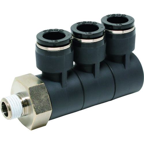 ■PISCO チューブフィッティング トリプルユニバーサルエルボチューブ12ネジ02〔品番:PHT1202〕【8095391:0】[送料別途見積り][店頭受取不可]