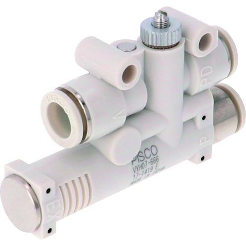 ■PISCO 真空発生器 真空発生器 破壊機能付 大気開放仕様ノズル07ポート6供給6廃棄6〔品番:VYH07666〕【8095954:0】[店頭受取不可]