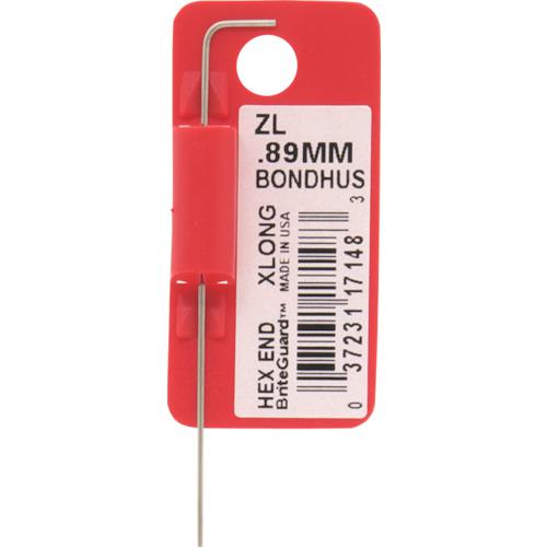 ■BONDHUS 六角L-レンチ エクストラロング 0.89mm No.17148〔品番:ZL0.89MM〕【8107959:0】[店頭受取不可]