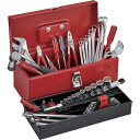 ■TONE 整備用工具セット ツールセット 43pcs レッド 間口410×奥行175×高さ175mm〔品番:TSA3120〕【8109348:0】[店頭受取不...