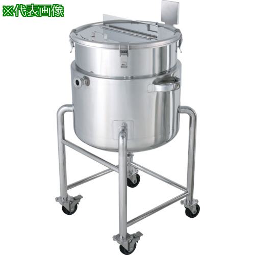 ■MONOVATE ステンレスタンク鏡板型攪拌機座付ジャケット容器45L〔品番:DTKJ39〕【8147048:0】[法人・事業所限定][外直送元][店頭受取不可]