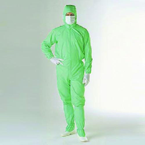 ■GOLDWIN フード付ワンピース緑LL《10着入》〔品番:PP1340GLL〕【8161208×10:0】[送料別途見積り][掲外..