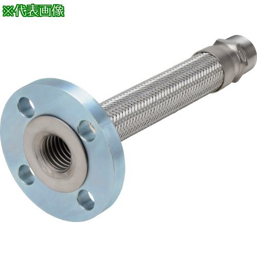 ■NFK ニップル×フランジ式(カラー型)フレキシブルホース 継手SS400 20A×800L〔品番:NK1500X310010KSS40020A800〕【8172093:0】[送料別途見積り][掲外取寄][店頭受取不可]