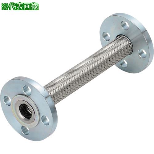 ■NFK フランジ式(無溶接)フレキシブルホース フランジ10K/SS400(接液部SUS304) 32A×400L〔品番:NK330010KSS40032A400L〕【8172251:0】[送料別途見積り][掲外取寄][店頭受取不可]