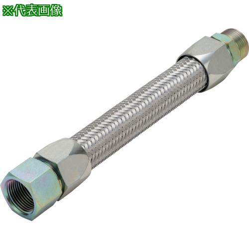 ■NFK ライトユニオン式(メタルタッチ無溶接式)フレキシブルホース オス×メス型 継手SS400 25A×800L〔品番:NK3400MFSS40025A800L〕【8172559:0】[送料別途見積り][掲外取寄][店頭受取不可]