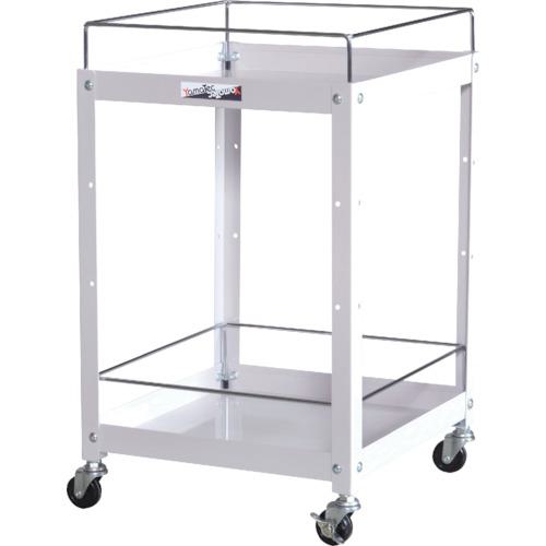 ■ヤマテック コンビニワゴン コボレ止め付 2段タイプ W400×D400×H660mm パールピンク〔品番:WCLF2P〕【8178315:0】[法人・事業所限定][外直送元][店頭受取不可]