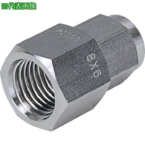 ■PISCO SUS316締付継手 メスストレートチューブ0640ねじR3/8〔品番:NSCF064003〕【8181570:0】[送料別途見積り][掲外取寄][店頭受取不可]