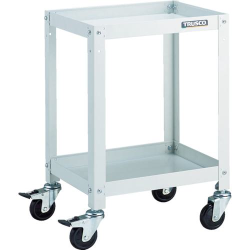 ■TRUSCO ツールワゴン ラビットワゴン 400X350 ゴム車輪 ホワイト〔品番:RBW642W〕【8183131:0】[直送DS][店頭受取不可]