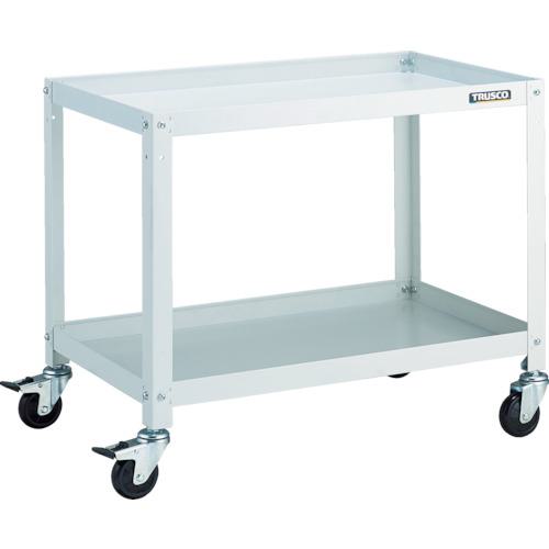 ■TRUSCO ツールワゴン ラビットワゴン 700X450 ゴム車輪 ホワイト〔品番:RBW672W〕【8183143:0】[直送DS][店頭受取不可]