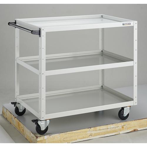 ■TRUSCO ツールワゴン イーグルワゴン 900X600XH880 4輪自在 ホワイト〔品番:EGW993JW〕【8183789:0】[直送DS][店頭受取不可]