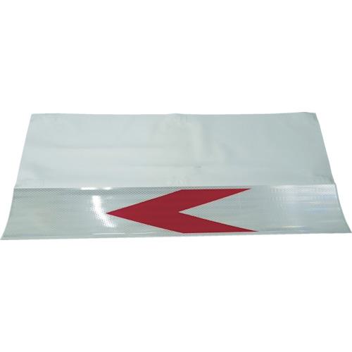 ■仙台銘板 単管用標式 プリズム高輝度反射シート 左矢印〔品番:4732010〕【8185565:0】[店頭受取不可]