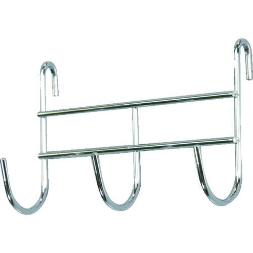 ■光 メッシュパネル用パーツ 棚受金具 クローム3連フック〔品番:KF34〕【8201414:0】[店頭受取不可]