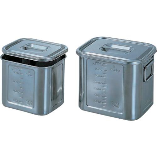 ■AS 角型目盛付ポット10型 手なし〔品番:4100601〕【8214184:0】[送料別途見積り][掲外取寄][店頭受取不可]