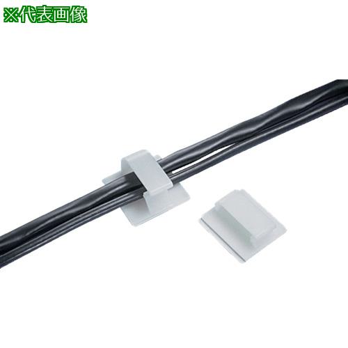 ■PANDUIT 固定具 コードクリップ ゴム系粘着テープ付き ナチュラル50個入〔品番:BEC75AL〕【8281405:0..