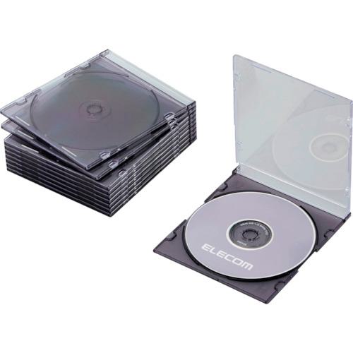 ■エレコム CD・DVD・Blu-rayスリムプラケース1枚収納Cブラック10枚入〔品番:CCDJSCS10CBK〕【8282821:0..