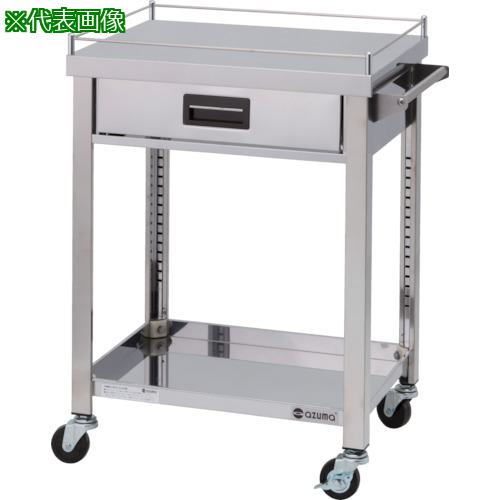 ■アズマ 4方コボレ止め・引出付ワゴン 2段〔品番:4GWGO2600K〕【8283326:0】[法人・事業所限定][直送元][店頭受取不可]