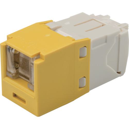 ■PANDUIT カテゴリ6 シャッター付モジュラージャック 黄〔品番:CJH688TGYL〕【8285895:0】[店頭受取不可]