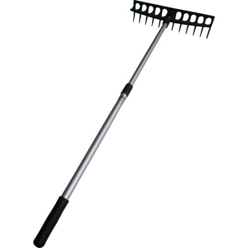 ■コンパル アルミ伸縮レーキ12本爪〔品番:030211〕【8289564:0】[直送DS][店頭受取不可]