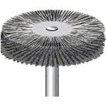 ■ナカニシ 硬鋼ワイヤーブラシ特厚 5本入 ホイール型 φ25×6×軸φ3 線φ0.15〔品番:50447〕【8314851:0】[店頭受取不可]