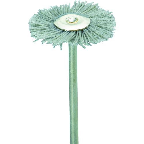 ■ナカニシ ダイヤ入りナイロンブラシ ホイール型 φ23×1.5×軸φ2.34 線φ0.4 #180〔品番:51011〕【8314895:0】[店頭受取不可]