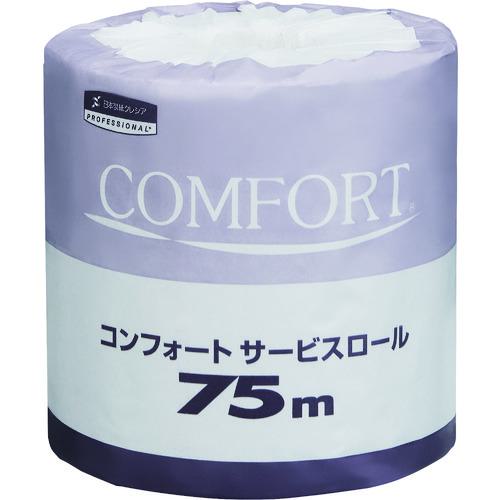 ■クレシア トイレットペーパー コンフォートサービスロール 75m 1ケース80個入〔品番:11275〕【8353122:0】[店頭受取不可]