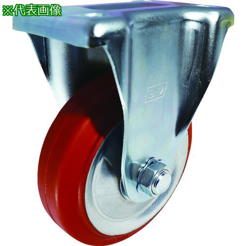 ■ヨドノ プレス製固定金具付赤ゴム車 130φ〔品番:RWK130〕【8353186:0】[店頭受取不可]