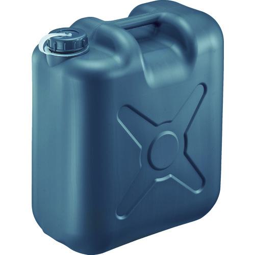 ■瑞穂 ポリタンク 扁平缶 片口 グレー 20L〔品番:0193GY〕【8366416:0】[店頭受取不可]