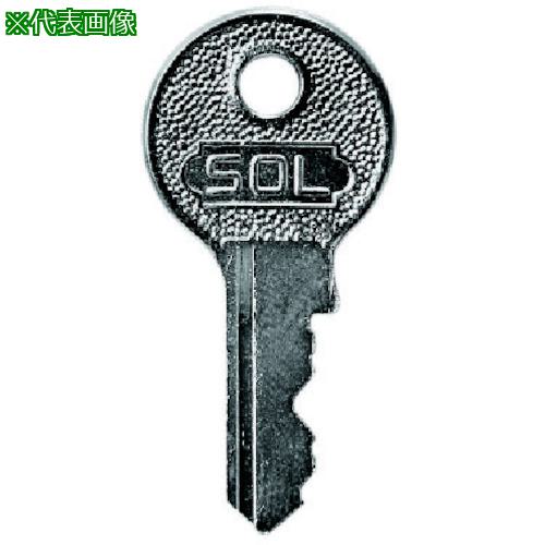 ■SOL シリンダー錠スペアカットキー40mm用鍵No.指定〔品番:2500DX40CKEY〕【84