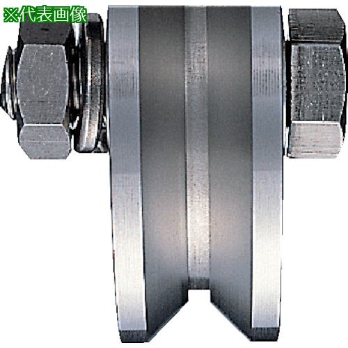 ■ヨコヅナ ステンレス重量戸車 車のみ 90mm V〔品番:JBP0905〕【8496168:0】[送料別途見積り][法人・事業所限定][外直送][店頭受取不可]