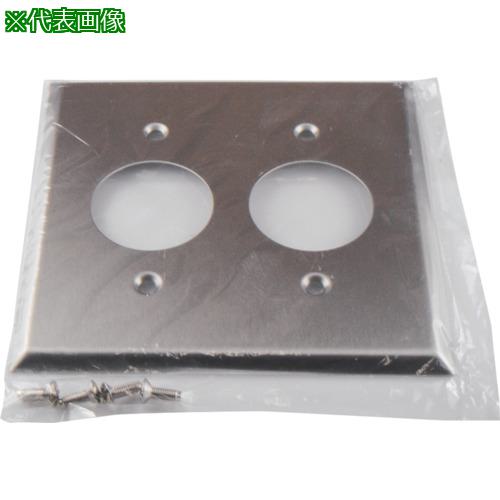 ■アメリカン電機 ステンレスプレ-ト 小穴2ケ用〔品番:7072S〕【8501148:0】[送料別途見積り][掲外取寄][店頭受取不可]