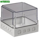 ■タカチ ノックアウト付防水・防塵ボックス 透明/ホワイトグレー 175×175×150〔品番:SPCM181815T〕【8503314:0】[法人・事業所限定...
