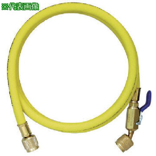 ■Asada 1/4 チャージングホースプラス2 ボールバルブ付 92cm 黄〔品番:Y29036〕【8521157:0】[送料別途見積り][掲外取寄][店頭受取不可]