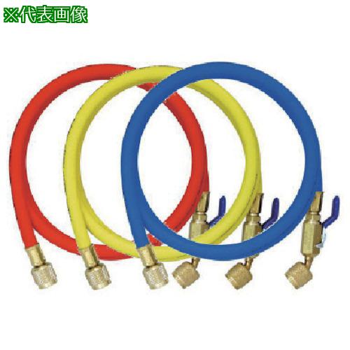 ■Asada 1/4 チャージングホースプラス2 ボールバルブ付 244cm 3本P〔品番:Y29988〕【8521177:0】[法人・事業所限定][外直送元][店頭受取不可]