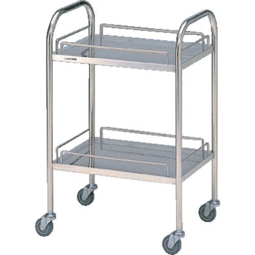 ■AS ステンレスパンチングワゴンUH-2P〔品番:9504201〕【8521367:0】[送料別途見積り][法人・事業所限定][掲外取寄][店頭受取不可]