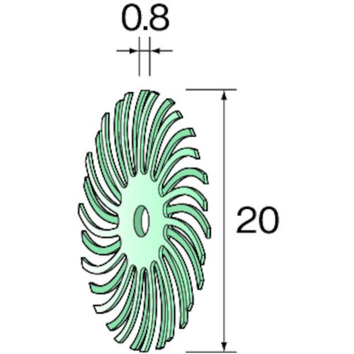 ■Minimo ラバーブラシ #8000 φ20 (20個入)〔品番:NA3516〕【8527131:0】[送料別途見積り][店頭受取不可]
