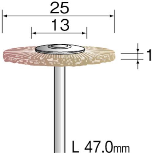 ■Minimo 毛ブラシ ホイール 豚毛 ハード φ25 (10本入)〔品番:FC1046〕【8530349:0】[送料別途見積り][..