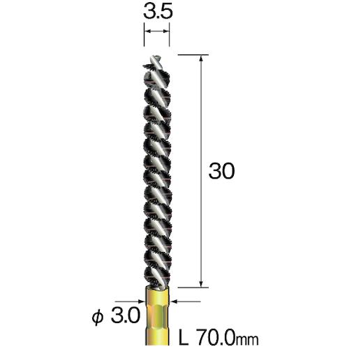 ■Minimo スパイラルホールブラシ 真鍮 Φ3.5〔品番:FD2206〕【8530441:0】[送料別途見積り][掲外取寄][..