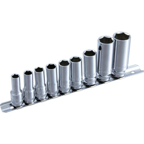 ■スエカゲ 3/8DR.9PC.ウェーブディープソケットハンガーセット〔品番:10232M〕【8530740:0】[送料別途見積り][掲外取寄][店頭受取不可]