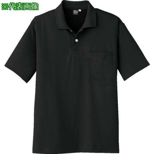 ■コーコス 吸汗速乾冷感半袖ポロシャツ ブラックL〔品番:A166713L〕【8540008:0】[送料別途見積り][掲外取寄][店頭受取不可]