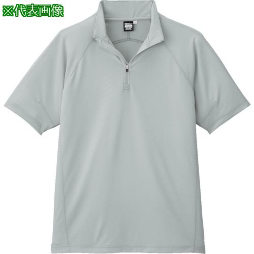 ■コーコス 半袖ジップアップA-2667 3 シルバー 4L〔品番:A266734L〕【8541064:0】[送料別途見積り][掲外取寄][店頭受取不可]