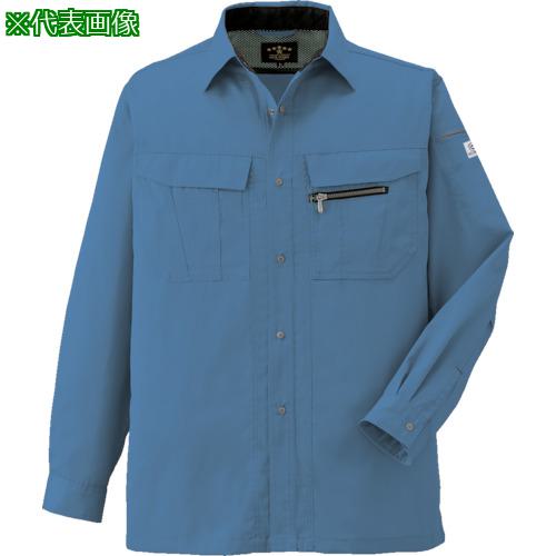 ■コーコス 長袖シャツA-4458 6 Cブルー L〔品番:A44586L〕【8541692:0】[送料別途見積り][掲外取寄][店頭受取不可]