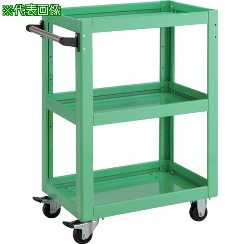 ■TRUSCO ツールワゴン ドルフィン 高さ調節式 600X400 ヤンググリーン〔品番:DLWSA963YG〕【8549303:0】[直送DS][店頭受取不可]