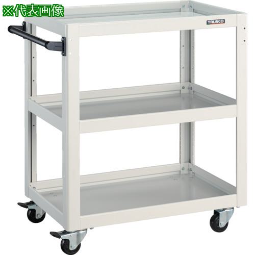 ■TRUSCO ツールワゴン ドルフィン 高さ調節式 W750 4輪自在 ウレタン車輪 ホワイト〔品番:DLWSA973UJW〕【8549314:0】[直送DS][店頭受取不可]