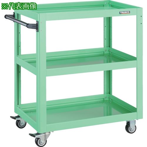 ■TRUSCO ツールワゴン ドルフィン 高さ調節式 W600 ウレタン車輪 ヤンググリーン〔品番:DLWSA973UYG〕【8549317:0】[直送DS][店頭受取不可]