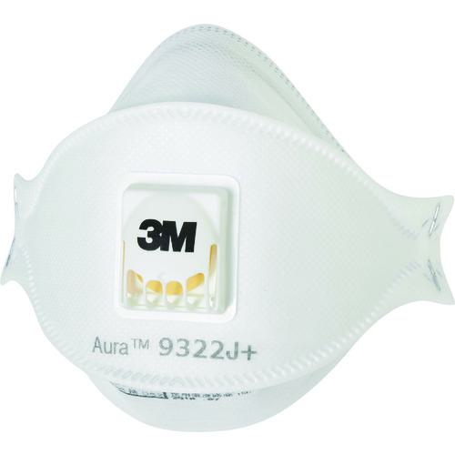■3M Aura 使い捨て式防じんマスク 9322J+ DS2 個装タイプ 1枚〔品番:9322JAURA〕【8549801:0】[店頭受取不可]