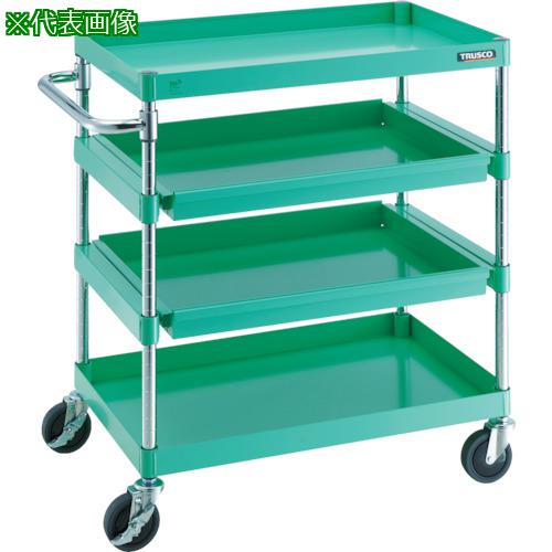 ■TRUSCO ツールワゴン フェニックスワゴン 省音 750X500 4段 スライド2段付 ホワイト〔品番:PEW972M2W〕【8555575:0】[直送DS][店頭受取不可]