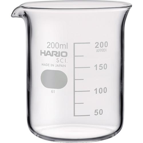 ■HARIO ビーカー 目安目盛付 200ml〔品番:B200SCI〕【8557565:0】[店頭受取不可]